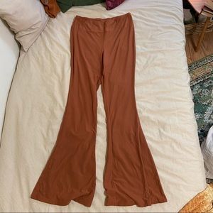 cozy orange flare pants